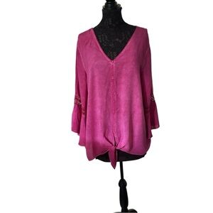 Ninety Clothing Co Elegant Fuchsia Women's Top Size XL